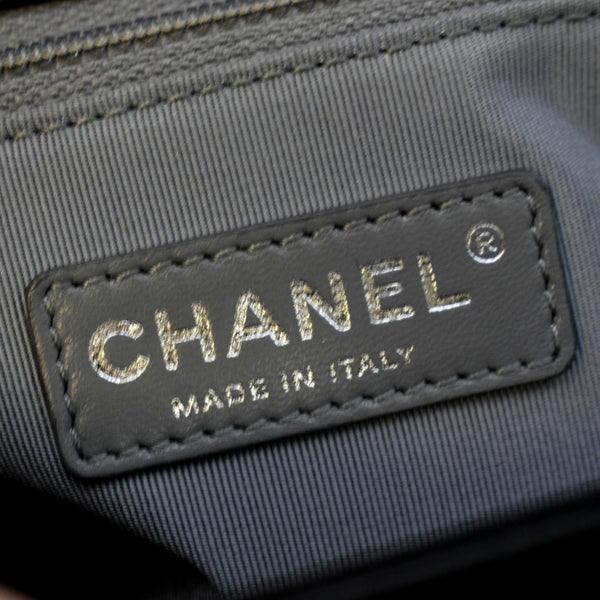 CHANEL Wild Stitch Boy Quilted Lambskin Leather Shoulder Bag Black