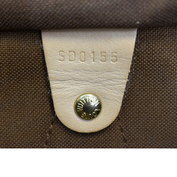 LOUIS VUITTON Speedy 40 Monogram Canvas Satchel Bag Brown