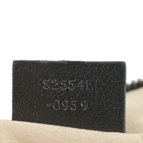 GUCCI GG Marmont Matelasse Chevron Leather Pouch Black 525541