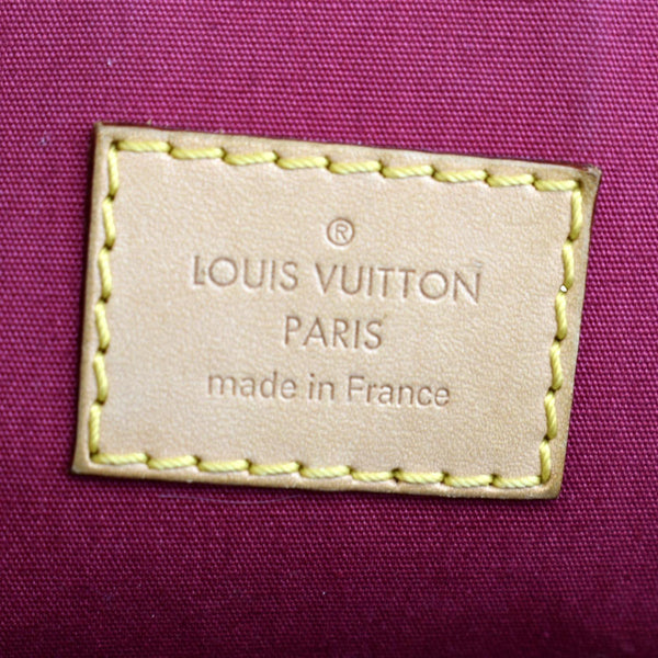 LOUIS VUITTON Alma GM Monogram Vernis Leather Satchel Bag Red