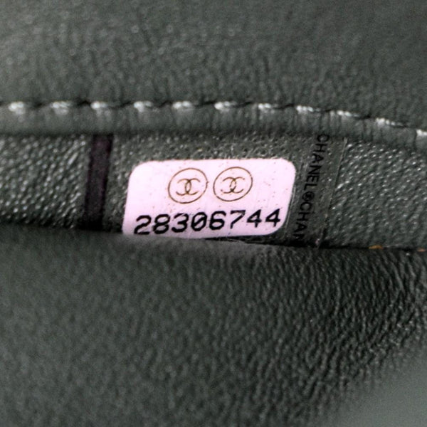 CHANEL Trendy CC Chevron Top Handle Flap Shoulder Bag Green