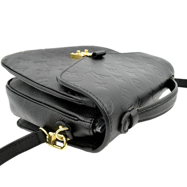LOUIS VUITTON Metis Pochette Empreinte Leather Crossbody Bag Black