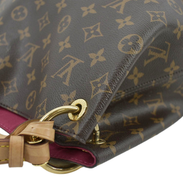 LOUIS VUITTON Graceful MM Monogram Canvas Shoulder Bag Brown