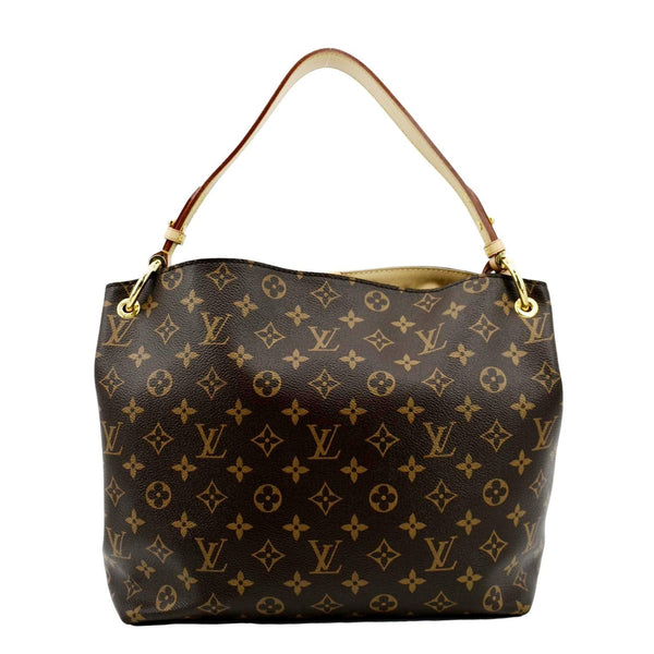 LOUIS VUITTON Graceful PM Monogram Canvas Hobo Bag Brown