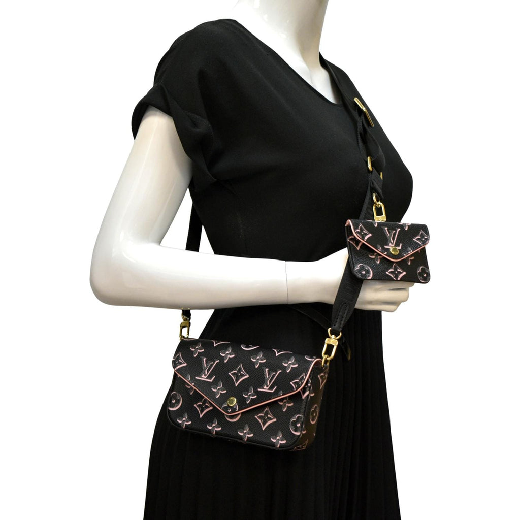Louis Vuitton Felicie Strap & Go Handbag Monogram Canvas Brown 1797411