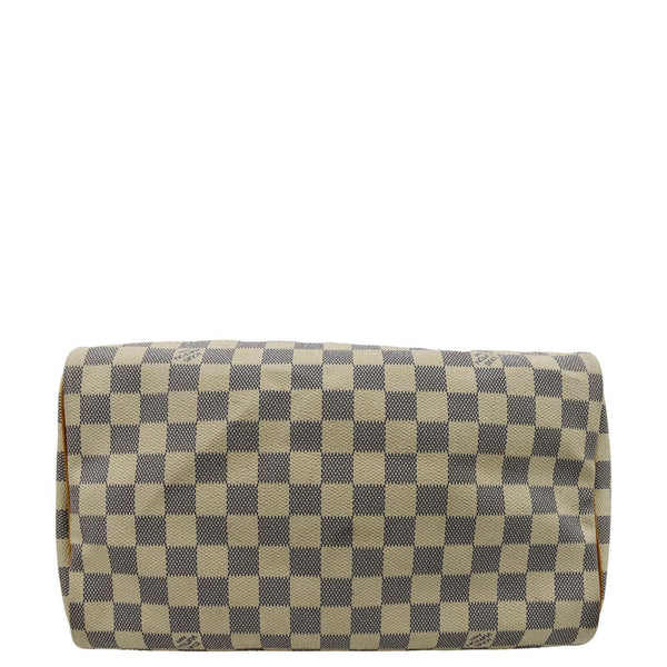 LOUIS VUITTON Speedy 30 Damier Azur Satchel Bag White