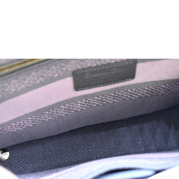 CHRISTIAN DIOR Medium Lady D-Lite Embroidered Canvas Shoulder Bag Rose Des