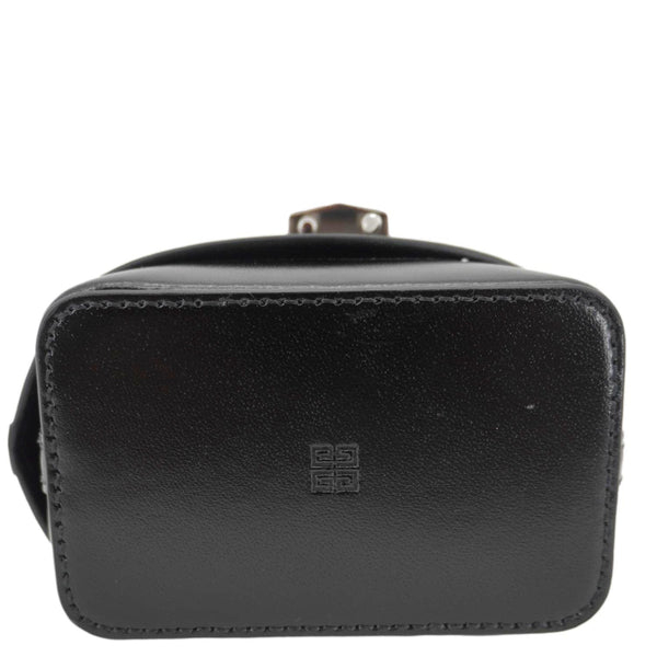 GIVENCHY Shark Lock Micro Box Calfskin Leather Bucket Bag Black