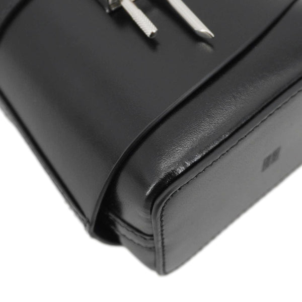 GIVENCHY Shark Lock Micro Box Calfskin Leather Bucket Bag Black
