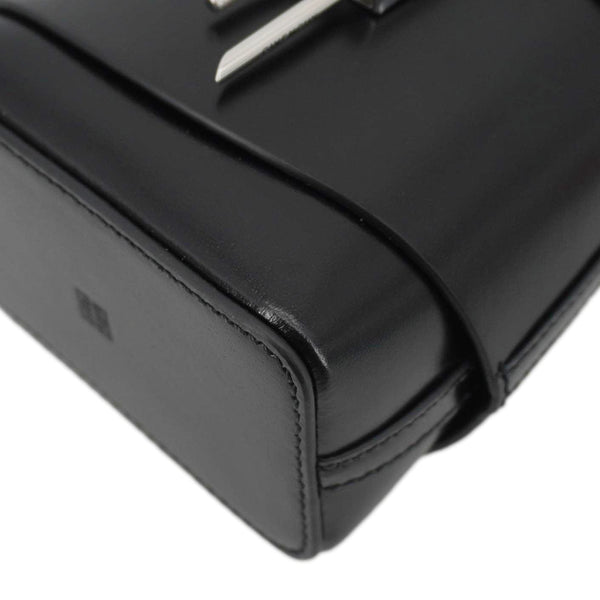 GIVENCHY Shark Lock Micro Box Calfskin Leather Bucket Bag Black