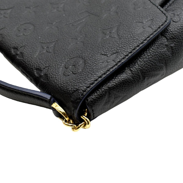 LOUIS VUITTON Blanche BB Empreinte Leather Shoulder Bag Black