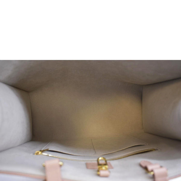 LOUIS VUITTON Onthego MM Giant Monogram Empreinte Leather Tote Shoulder Bag Rose Trianon