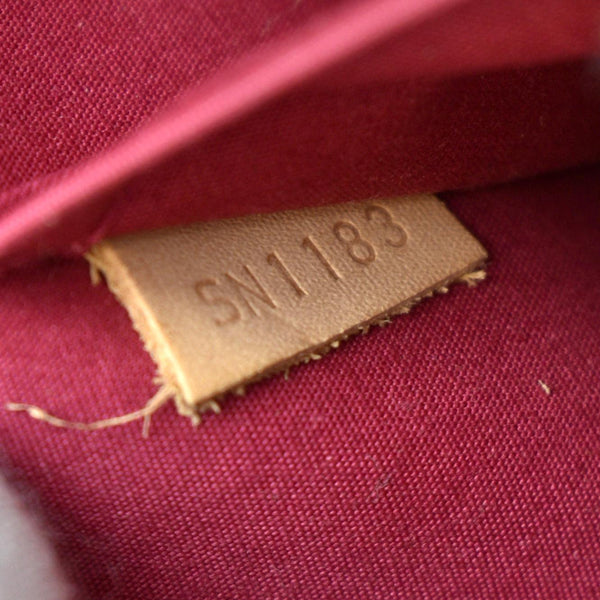 LOUIS VUITTON Alma GM Monogram Vernis Leather Satchel Bag Red