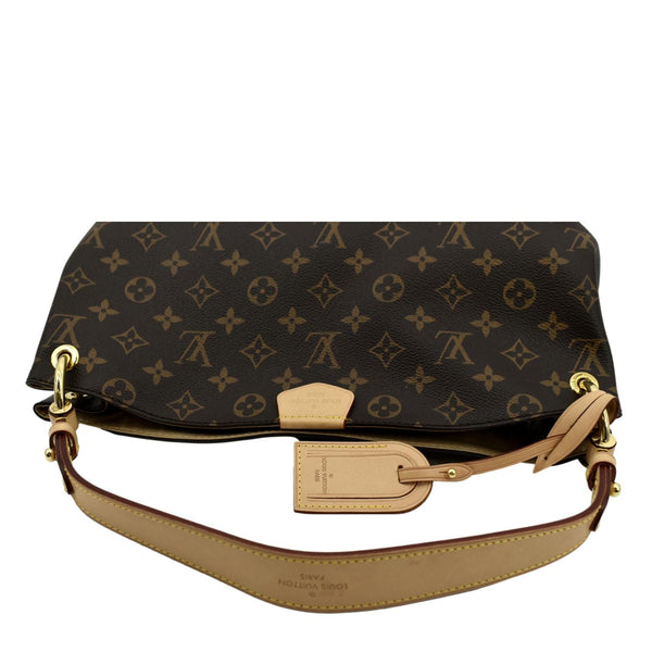 LOUIS VUITTON Graceful PM Monogram Canvas Hobo Bag Brown