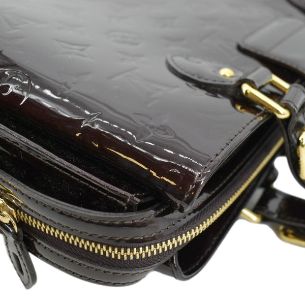 LOUIS VUITTON Melrose Avenue Monogram Vernis Leather Satchel Bag Amarante