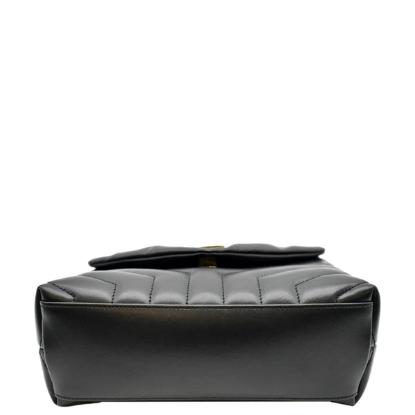 YVES SAINT LAURENT Loulou Small Matelasse Leather Chain Shoulder Bag Black