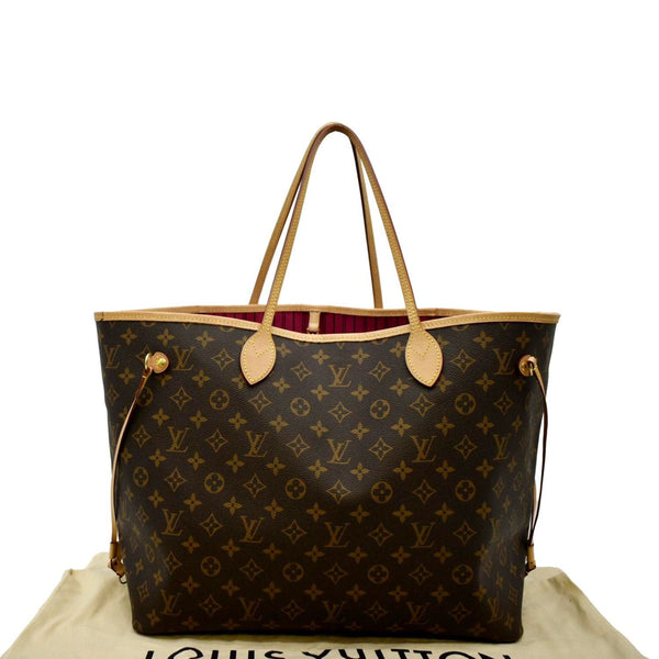 LOUIS VUITTON Neverfull GM Monogram Canvas Tote Bag Brown
