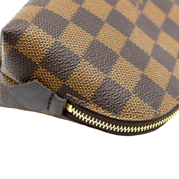 LOUIS VUITTON Damier Ebene Cosmetic Pouch Brown