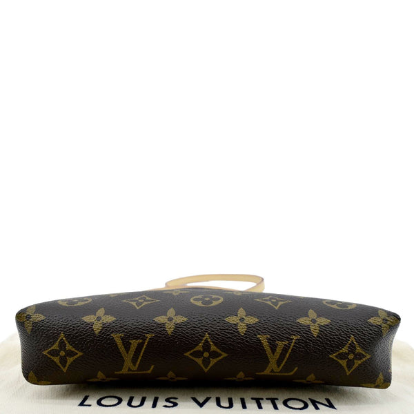 LOUIS VUITTON Pallas Monogram Canvas Clutch Crossbody Bag Brown
