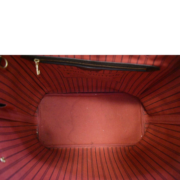 LOUIS VUITTON Neverfull MM Damier Ebene Tote Bag Brown