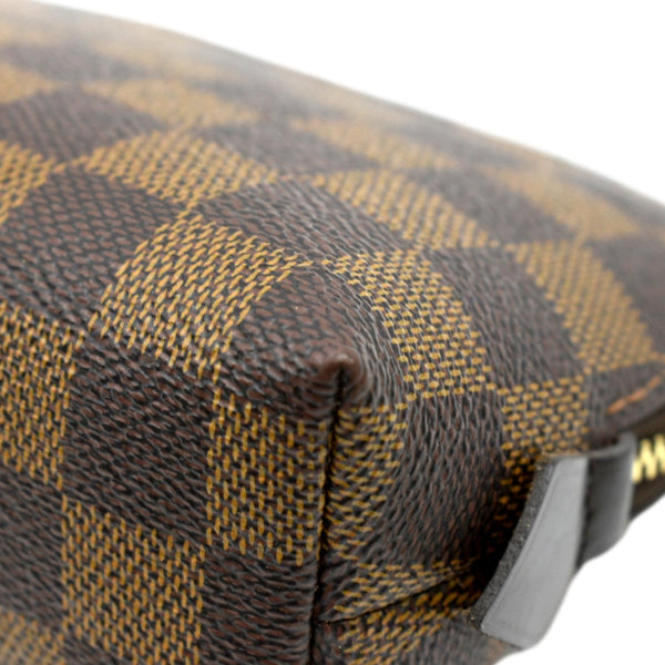 LOUIS VUITTON Damier Ebene Cosmetic Pouch Brown