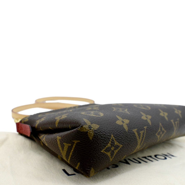 LOUIS VUITTON Pallas Monogram Canvas Clutch Crossbody Bag Brown