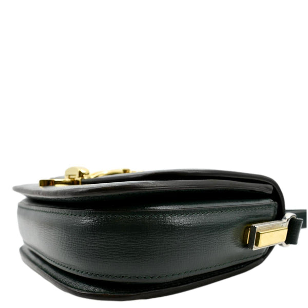 GUCCI Sylvie 1969 Mini Leather Shoulder Bag Green 615965