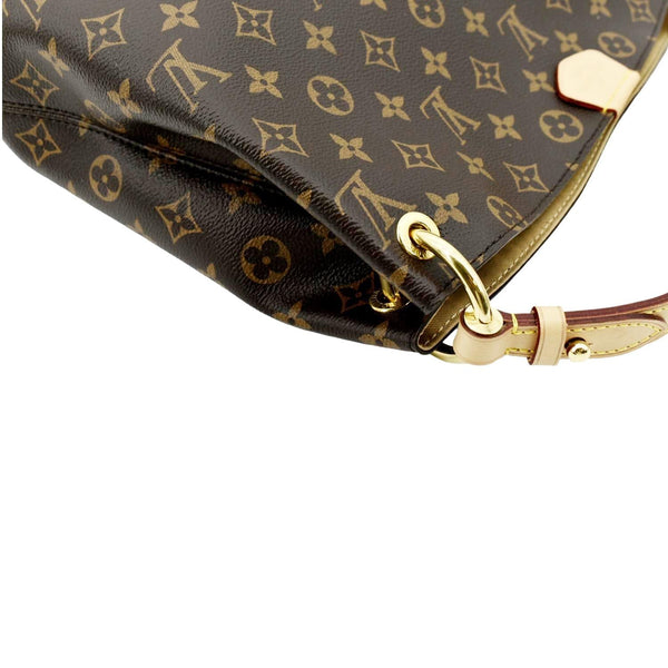 LOUIS VUITTON Graceful PM Monogram Canvas Hobo Bag Brown