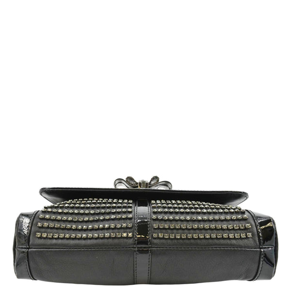 CHRISTIAN LOUBOUTIN Charity Studded Leather Shoulder Bag Black