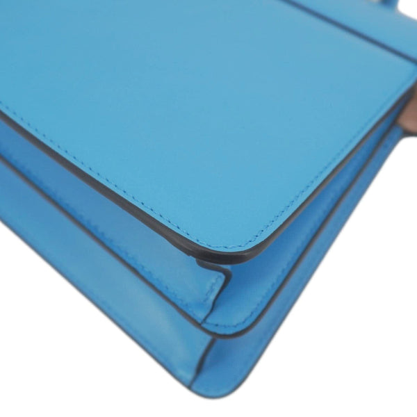 FENDI Peekaboo I SEE U East West Leather Crossbody Bag Blue