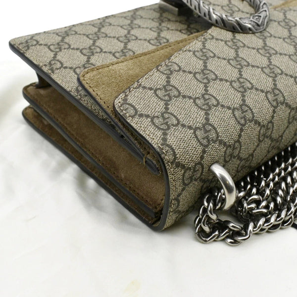 GUCCI Dionysus Small Size GG Canvas Shoulder Bag Beige 400249