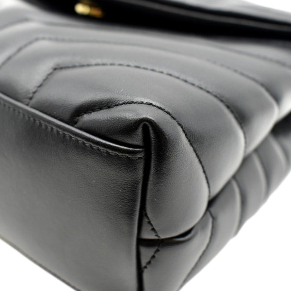 YVES SAINT LAURENT Loulou Small Matelasse Leather Chain Shoulder Bag Black