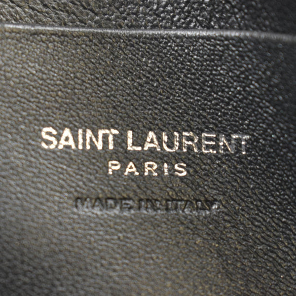 YVES SAINT LAURENT Lou Chevron Leather Camera Crossbody Bag Black