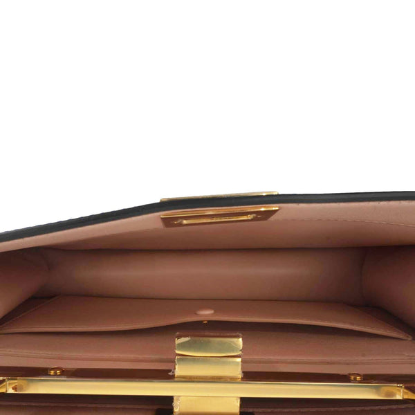 FENDI Peekaboo I SEE U East West Leather Crossbody Bag Blue