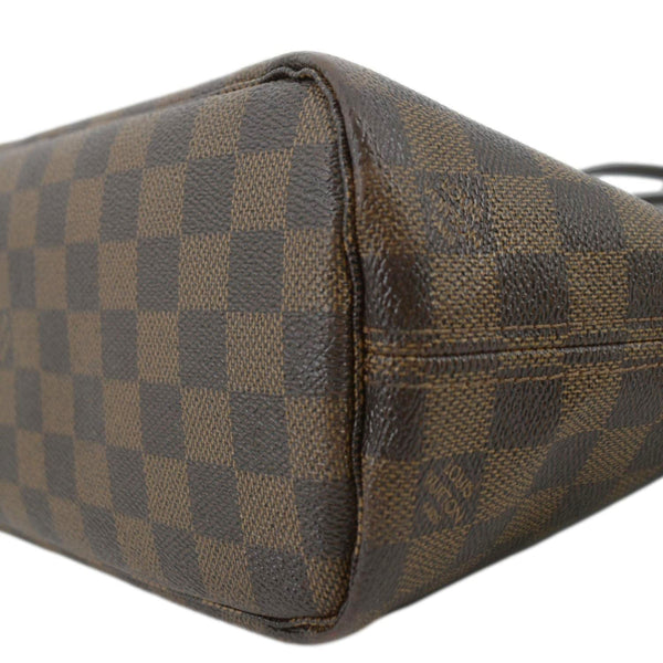 LOUIS VUITTON Neverfull PM Damier Ebene Tote Shoulder Bag Brown