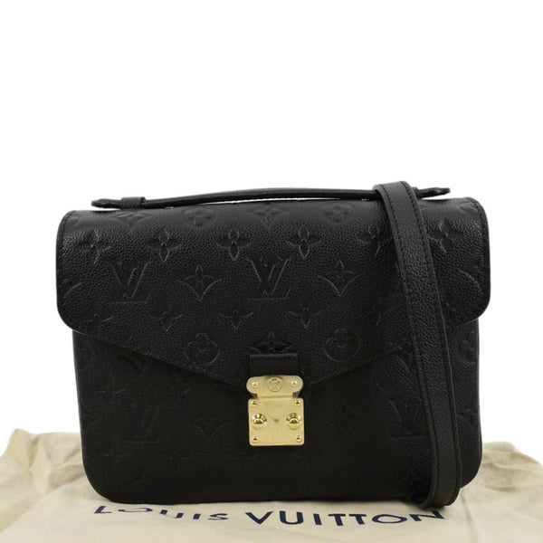 LOUIS VUITTON Metis Pochette Empreinte Leather Crossbody Bag Black