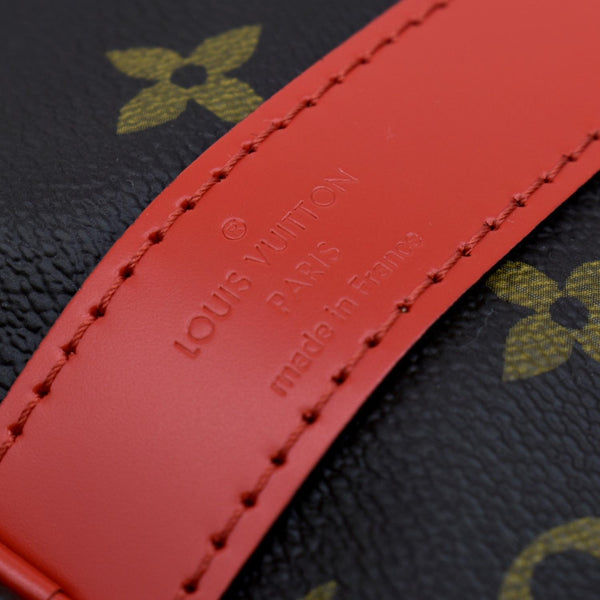 LOUIS VUITTON Keepall 50 Monogram Canvas Travel Bag Red