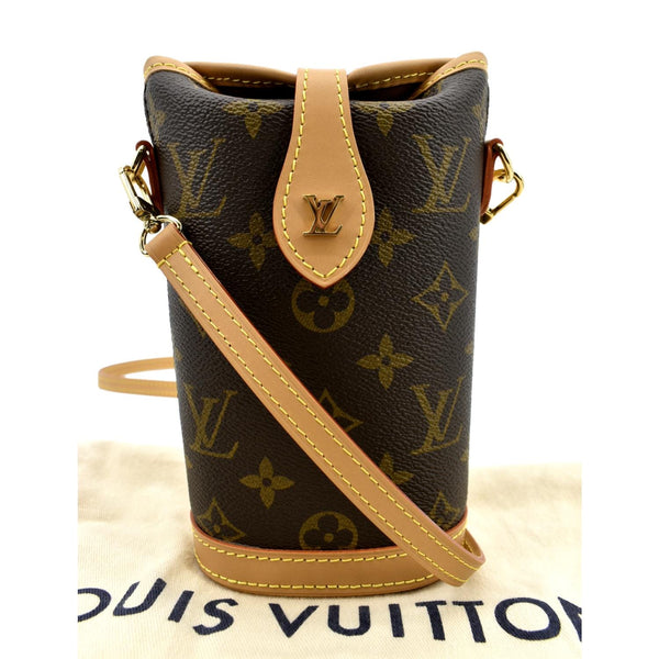 LOUIS VUITTON Fold Me Pouch Monogram Canvas Shoulder Bag Brown