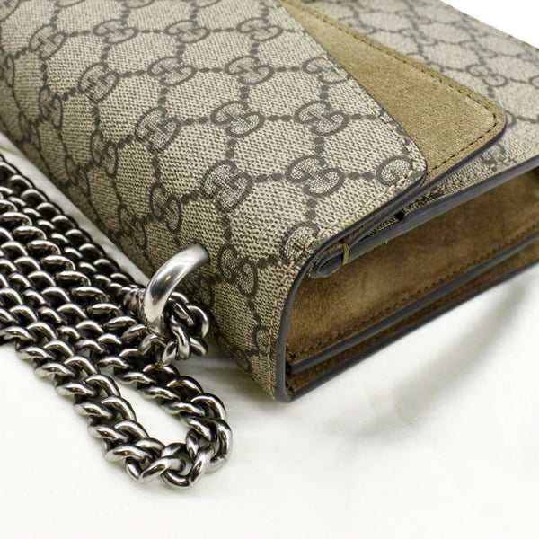 GUCCI Dionysus Small Size GG Canvas Shoulder Bag Beige 400249