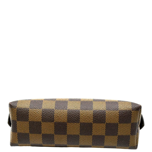 LOUIS VUITTON Damier Ebene Cosmetic Pouch Brown