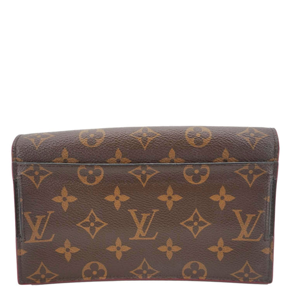 LOUIS VUITTON S Lock Monogram Canvas Belt Pouch Brown