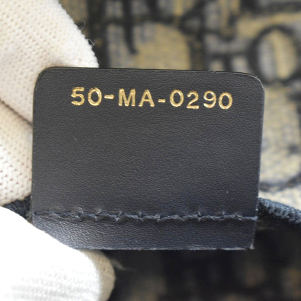 CHRISTIAN DIOR Saddle Oblique Canvas Belt Bag Navy Blue