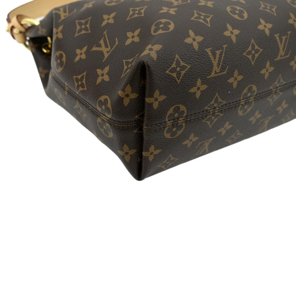 LOUIS VUITTON Graceful PM Monogram Canvas Hobo Bag Brown