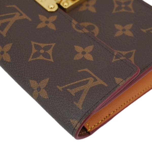 LOUIS VUITTON S Lock Monogram Canvas Belt Pouch Brown
