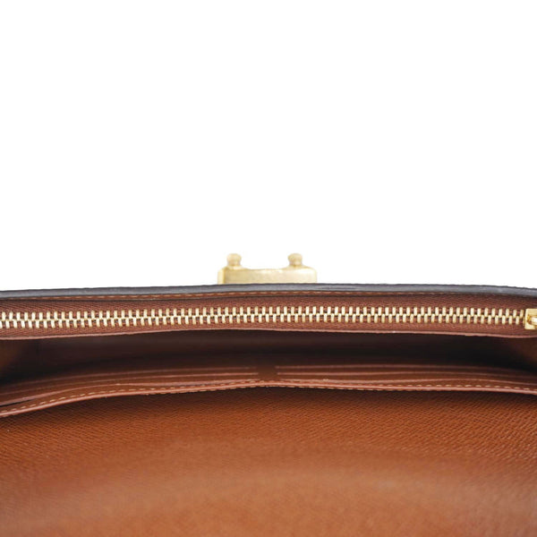 LOUIS VUITTON S Lock Monogram Canvas Belt Pouch Brown