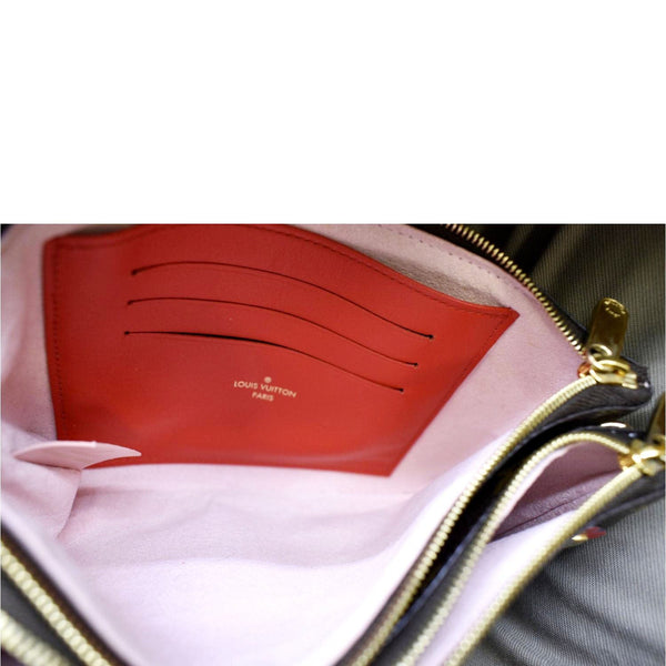 LOUIS VUITTON Blooming Flowers Pochette Monogram Canvas Chain Crossbody Bag Brown