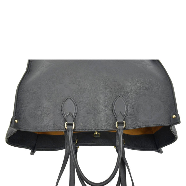 LOUIS VUITTON Onthego GM Monogram Empreinte Leather Tote Bag Black