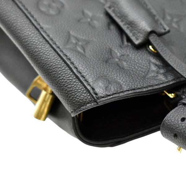 LOUIS VUITTON Montaigne MM Monogram Empreinte Satchel Bag Black