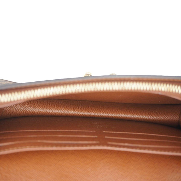 LOUIS VUITTON S Lock Monogram Canvas Belt Pouch Brown