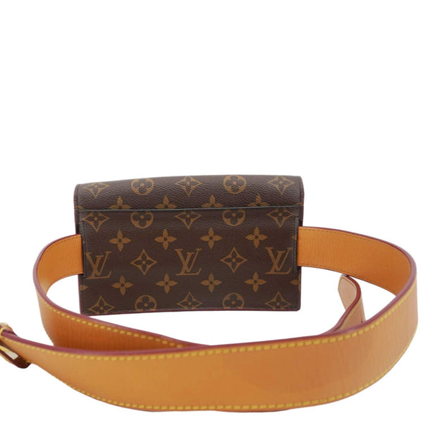 LOUIS VUITTON S Lock Monogram Canvas Belt Pouch Brown